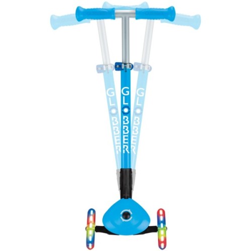 Самокат Globber серії Primo Foldable Lights блакитний Колеса з підсвічуванням (432-101-3)