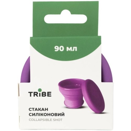 Чашка туристична Tribe Collapsible Shot 90 мл з кришкою, plum (T-FF-0030-plum)