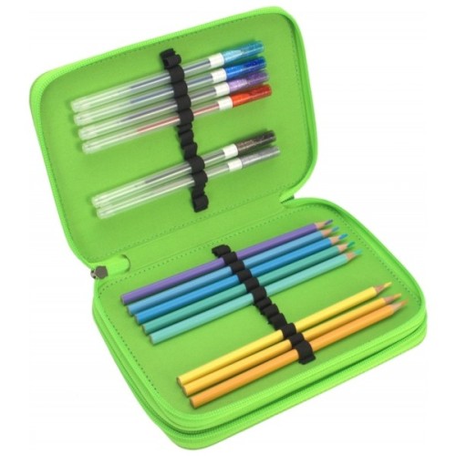 Пенал Cool For School 2 відділення з відворотами Чорний (CF87271)