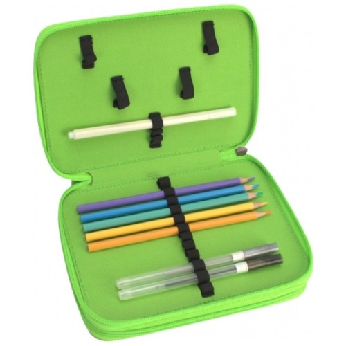 Пенал Cool For School 2 відділення з відворотами Чорний (CF87271)