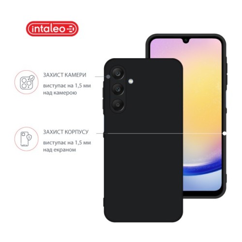 Чохол до мобільного телефона Intaleo Silicone Samsung Galaxy A25 Black (1283126600142)