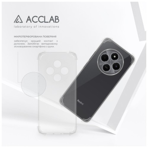 Чохол до мобільного телефона ACCLAB ShockProof Xiaomi Redmi 14C Transparent (1283126606632)
