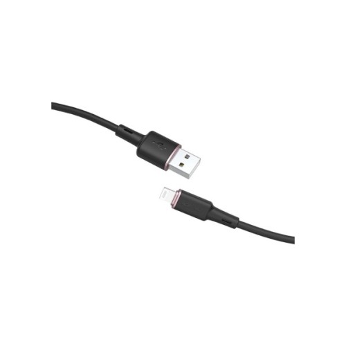 Дата кабель USB 2.0 AM to Lightning 1.2m 2.4A silicone C2-02 black Acefast (AFC2-02B)