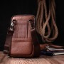 Сумка Vintage На пояс шкіряна Світло-коричнева (22565)