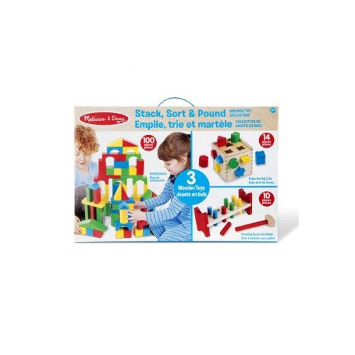 Розвиваюча іграшка Melissa&Doug МЕГА-набір Кубики/Сортер/Стучалка (MD93685)