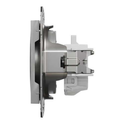 Розетка Schneider Electric ASFORA без заземлення алюм. (EPH3000161)