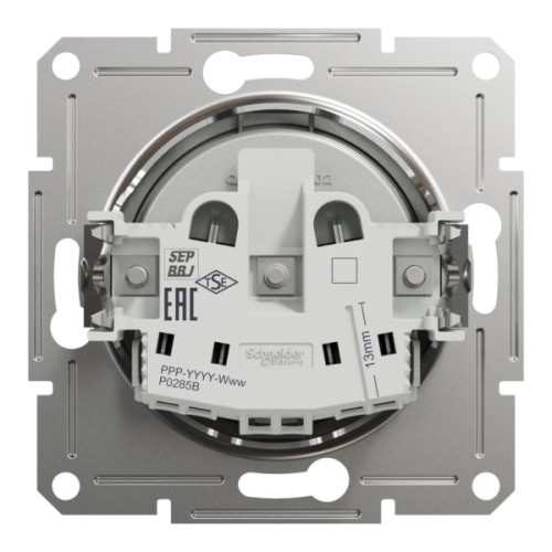 Розетка Schneider Electric ASFORA без заземлення алюм. (EPH3000161)