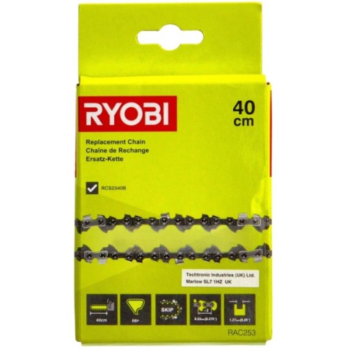 Ланцюг Ryobi для пилки RAC253 40см, 1.27мм, 3/8" (5132004345)