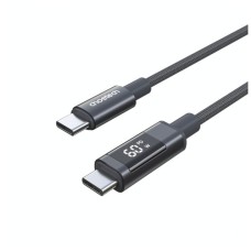 Дата кабель USB-C to USB-C 1.2m PD60W digital display nylon gray Choetech (XCC-1068-GY)