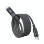 Дата кабель USB-C to USB-C 1.2m PD60W digital display nylon gray Choetech (XCC-1068-GY)