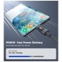 Дата кабель USB-C to USB-C 1.2m PD60W digital display nylon gray Choetech (XCC-1068-GY)