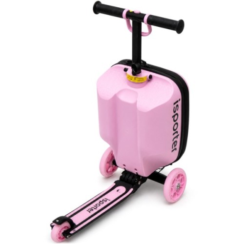 Самокат iSporter Travel 2в1 з валізою рожевий (K3_Pink)