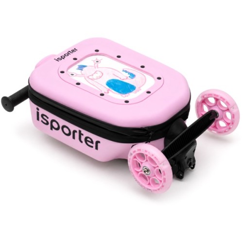 Самокат iSporter Travel 2в1 з валізою рожевий (K3_Pink)