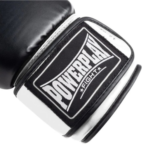 Боксерські рукавички PowerPlay 3004 Classic Чорно-Білі 10 унцій (PP_3004_10oz_Bl/White)