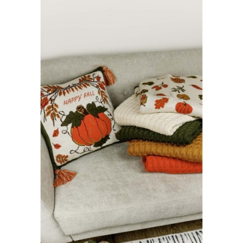 Наволочка Прованс декоративна в'язана Happy Fall Гарбуз 45х45 (029744)