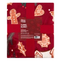 Плед Ardesto Christmas Flannel 160х200см, 100% поліестер, імбирні будиночки (ART0121PB)