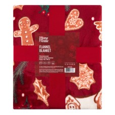 Плед Ardesto Christmas Flannel 160х200см, 100% поліестер, імбирні будиночки (ART0121PB)
