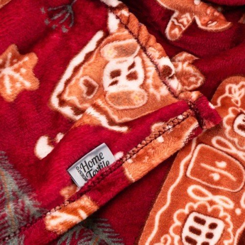 Плед Ardesto Christmas Flannel 160х200см, 100% поліестер, імбирні будиночки (ART0121PB)