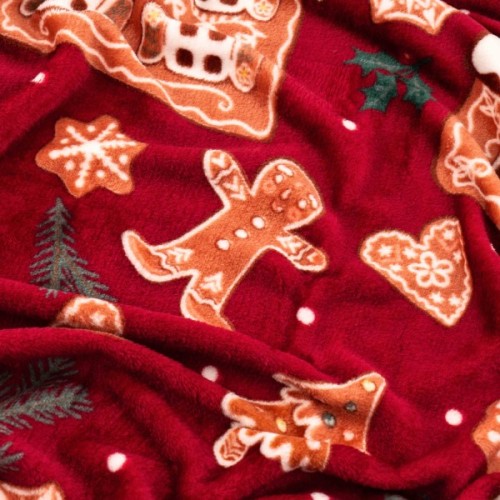 Плед Ardesto Christmas Flannel 160х200см, 100% поліестер, імбирні будиночки (ART0121PB)