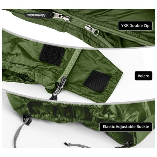 Спальний мішок Naturehike CWM295 CNK2300SD013, зелений (6976023920882)