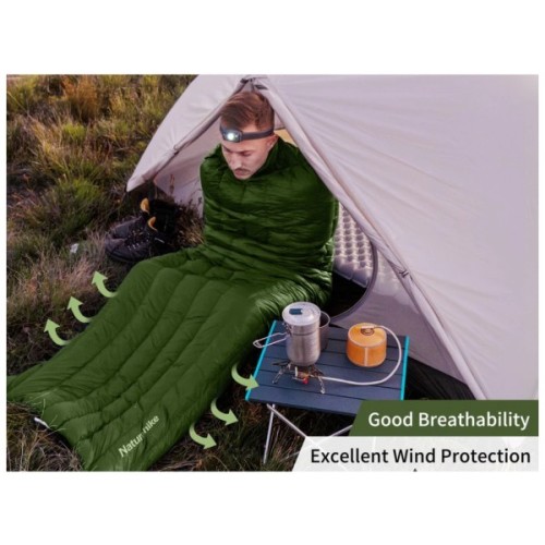 Спальний мішок Naturehike CWM295 CNK2300SD013, зелений (6976023920882)