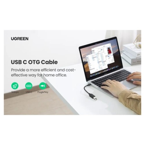 Перехідник OTG USB 3.0 AF to USB-C US154 black Ugreen (30701)