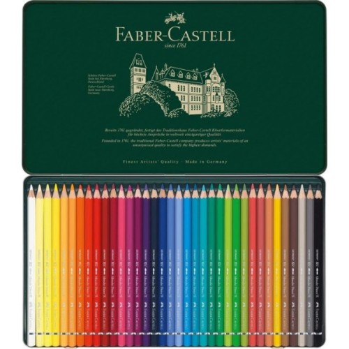 Олівці кольорові Faber-Castell Albrecht Drer 36 кольорів в металевій коробці, 117536 (15439)