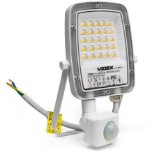 Прожектор Videx F5 20W 3000-5000-6500K з датчиком руху 230V White (VL-F5-020CW-S)