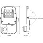 Прожектор Videx F5 20W 3000-5000-6500K з датчиком руху 230V White (VL-F5-020CW-S)