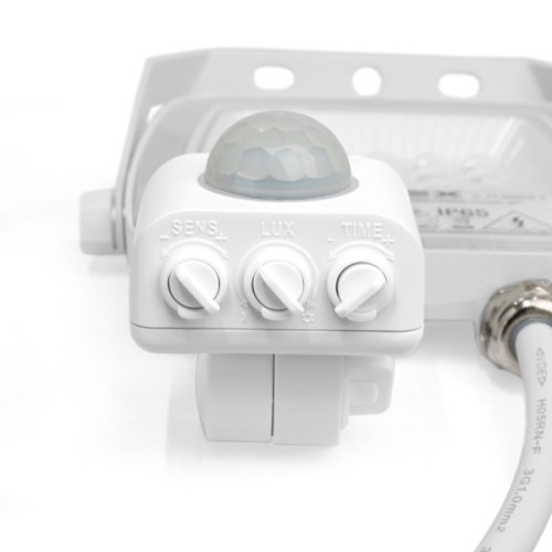 Прожектор Videx F5 20W 3000-5000-6500K з датчиком руху 230V White (VL-F5-020CW-S)