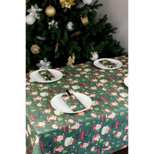 Серветка на стіл Прованс Санта на зеленому 40х40 см (035754)