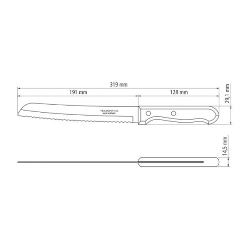 Кухонний ніж Tramontina Dynamic Bread 203 мм (22317/108)