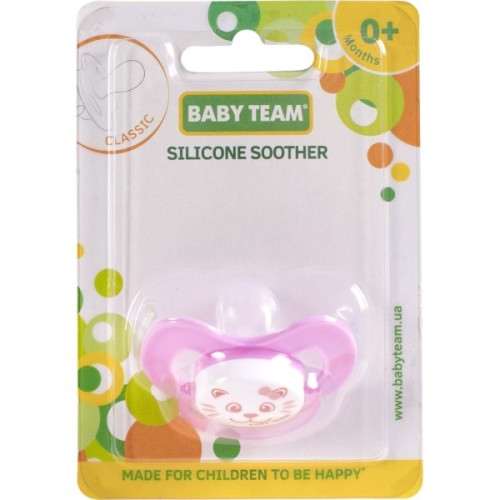 Пустушка Baby Team Силіконова класична від народження (4824428030076)