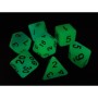 Набір кубиків для настільних ігор Games 7 Days Double Color Glow in the dark 7 Dice Set - Green-Blue (g7dglowdc02)
