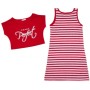 Плаття дитяче Breeze в смужку з топом (12358-128G-red)