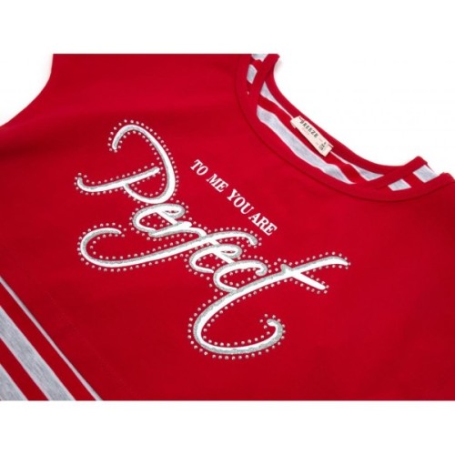 Плаття дитяче Breeze в смужку з топом (12358-128G-red)