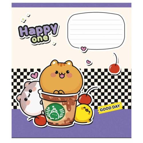 Зошит Школярик Happy one 18 аркушів клітинка (018-3532K)