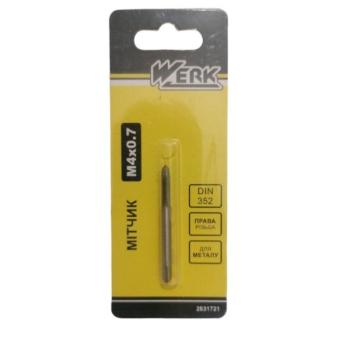Мітчик Werk M4x0.7мм, 1шт. (122707)