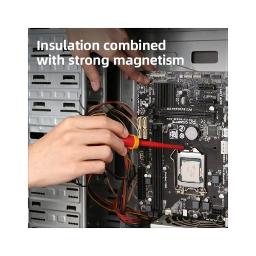 Викрутка Deli ізольована шлiцьова 4,0 x 100 мм (EDL5141001)