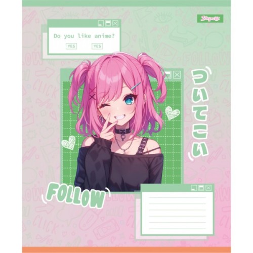 Зошит 1 вересня Follow Anime А5 12 аркушів лінія (768120)
