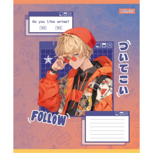 Зошит 1 вересня Follow Anime А5 12 аркушів лінія (768120)