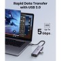 Концентратор Ugreen USB-C 7-in-1 2xUSB 3.0 + HDMI 4K60Hz + RJ45 + SD/TF + PD 100W gray (90568)