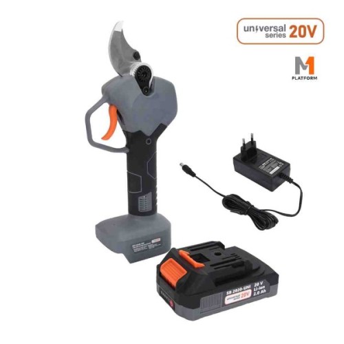 Секатор SEQUOIA 20V, безщітковий двигун, 30мм, 2Ah, ЗП (SBP2030B-UNI)