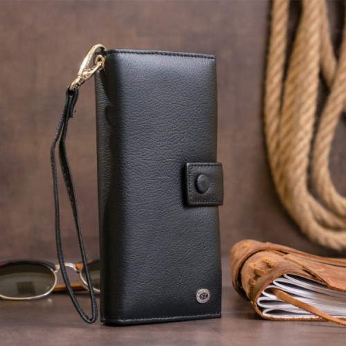 Гаманець ST Leather Шкіряний Чорний (19280)