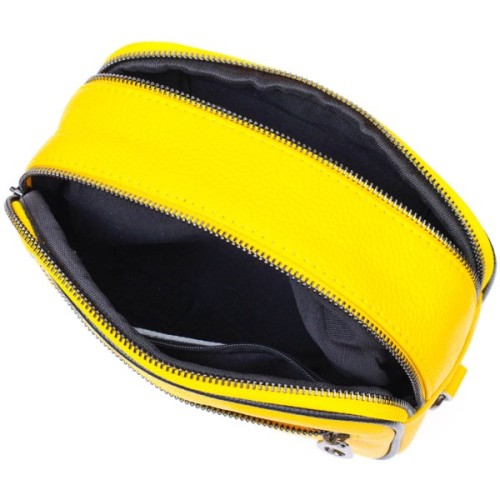 Сумка Vintage Жіноча крос-боді з натуральної шкіри Жовта (22114)