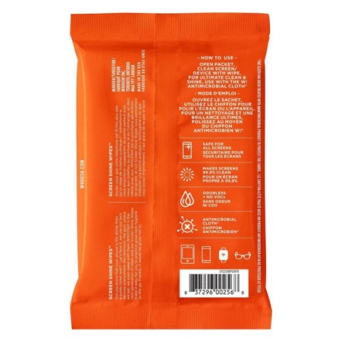 Серветки Whoosh! Screen Shine 20 WIPES 10х7cm + 1microfiber 14х14cm (1FG20WPENFR)