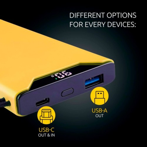 Батарея універсальна Intenso F10000 10000mAh QC/3.0 yellow (7332039)