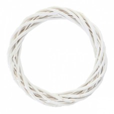 Різдвяний вінок YES! Fun ротанговий білий, 15 см (974262)