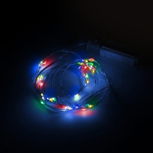 Гірлянда YES! Fun Нитка на мідному дроті 60 LED Різнокольорова 6 м Статична На батарейках (975031)