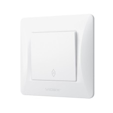 Перемикач Videx BINERA 1кл прохідний білий (VF-BNSW1P-W)